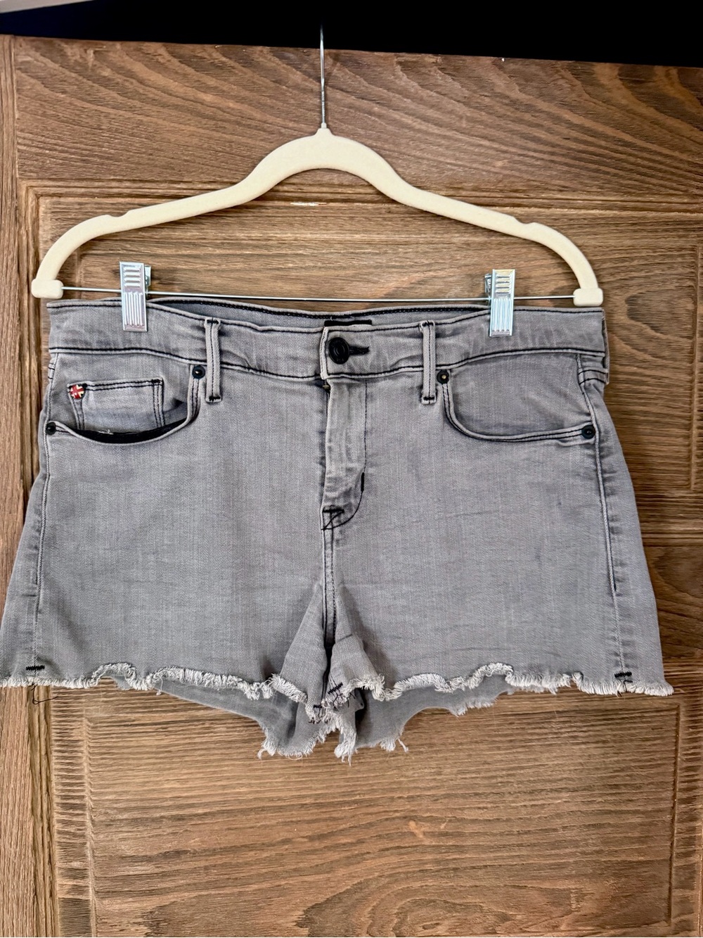 Hudson Jeans Amber Fray Hem Shorts Gray Size 30